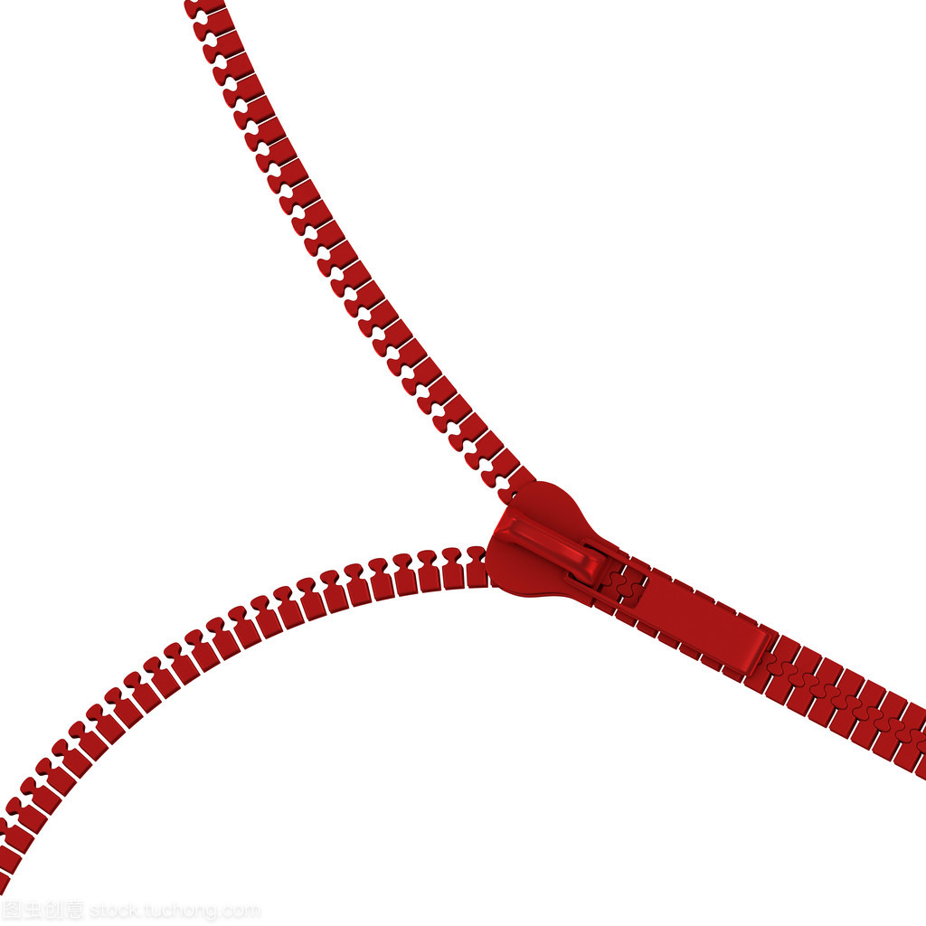 孤立在白色的拉鏈